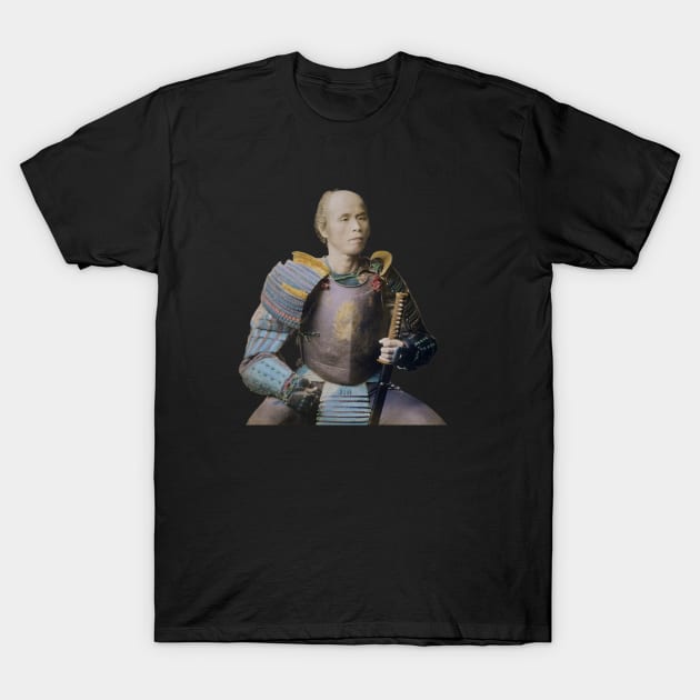 Samurai Holding His Sword T-Shirt by warishellstore